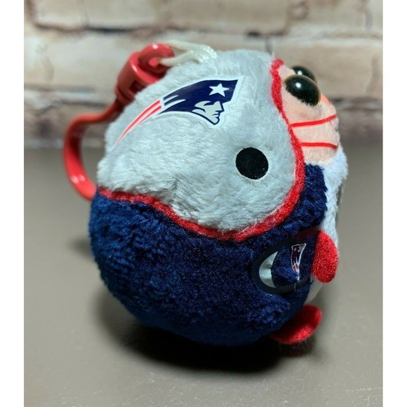 TY Beanie Babies Ballz New England Patriots Plush Keychain Backpack Clip Fob 5" - Picture 5 of 9